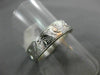 ANTIQUE 14KT WHITE GOLD 3D FLORAL CLASSIC FILIGREE MILGRAIN WEDDING RING #1056