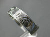 ANTIQUE 14KT WHITE GOLD 3D FLORAL CLASSIC FILIGREE MILGRAIN WEDDING RING #1056