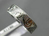 ANTIQUE 14KT WHITE GOLD 3D FLORAL CLASSIC FILIGREE MILGRAIN WEDDING RING #1056