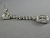 ESTATE .91CT DIAMOND 18KT WHITE GOLD RECTANGULAR MILGRAIN STAR HANGING EARRINGS