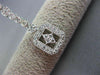 ESTATE .91CT DIAMOND 18KT WHITE GOLD RECTANGULAR MILGRAIN STAR HANGING EARRINGS