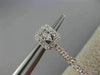 ESTATE .91CT DIAMOND 18KT WHITE GOLD RECTANGULAR MILGRAIN STAR HANGING EARRINGS