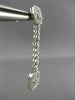 ESTATE .91CT DIAMOND 18KT WHITE GOLD RECTANGULAR MILGRAIN STAR HANGING EARRINGS