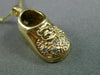 ESTATE .10CT DIAMOND 14KT YELLOW GOLD HANDCRAFTED UNISEX BABY SHOE PENDANT 21947