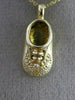 ESTATE .10CT DIAMOND 14KT YELLOW GOLD HANDCRAFTED UNISEX BABY SHOE PENDANT 21947
