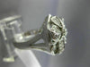 ESTATE WIDE .48CT DIAMOND 14KT WHITE GOLD 3D OPEN FILIGREE FLOWER BUTTERFLY RING