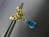 ESTATE .20CT BLUE TOPAZ 14KT YELLOW GOLD 3D BUTTERFLY HANGING EARRINGS #25197