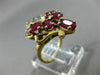 ANTIQUE 2.85CT ROUND DIAMOND & RUBY 14KT YELLOW GOLD 3D CROWN SOLITARE LOVE RING