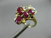 ANTIQUE 2.85CT ROUND DIAMOND & RUBY 14KT YELLOW GOLD 3D CROWN SOLITARE LOVE RING