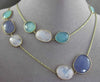 ANTIQUE EXTRA LONG 75.0CTW MULTI SHAPE GEM BY THE YARD 14KT YELLOW GOLD NECKLACE