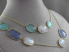 ANTIQUE EXTRA LONG 75.0CTW MULTI SHAPE GEM BY THE YARD 14KT YELLOW GOLD NECKLACE