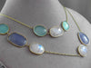 ANTIQUE EXTRA LONG 75.0CTW MULTI SHAPE GEM BY THE YARD 14KT YELLOW GOLD NECKLACE