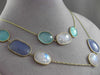 ANTIQUE EXTRA LONG 75.0CTW MULTI SHAPE GEM BY THE YARD 14KT YELLOW GOLD NECKLACE