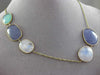 ANTIQUE EXTRA LONG 75.0CTW MULTI SHAPE GEM BY THE YARD 14KT YELLOW GOLD NECKLACE