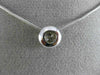 ANTIQUE .39CT ROUND DIAMOND 14KT WHITE GOLD 3D CLASSIC SOLITAIRE PENDANT #3211