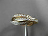 ESTATE WIDE 3CT DIAMOND 14K WHITE YELLOW & ROSE GOLD TRINITY ETERNITY RING #2939