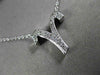 ESTATE .15CT DIAMOND 14KT WHITE GOLD "Y" INITIAL LOVE FLOATING PENDANT #22989