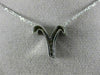 ESTATE .15CT DIAMOND 14KT WHITE GOLD "Y" INITIAL LOVE FLOATING PENDANT #22989