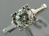 ANTIQUE .93CT OLD MINE DIAMOND PLATINUM SOLITAIRE FISHTAIL ENGAGEMENT RING #9770