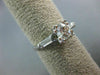 ANTIQUE .93CT OLD MINE DIAMOND PLATINUM SOLITAIRE FISHTAIL ENGAGEMENT RING #9770