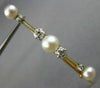 ANTIQUE .50CT OLD MINE DIAMOND & SOUTH SEA PEARL 14K TWO TONE GOLD 3D BROOCH PIN