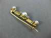 ANTIQUE .50CT OLD MINE DIAMOND & SOUTH SEA PEARL 14K TWO TONE GOLD 3D BROOCH PIN