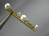 ANTIQUE .50CT OLD MINE DIAMOND & SOUTH SEA PEARL 14K TWO TONE GOLD 3D BROOCH PIN