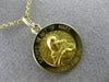 ESTATE 14KT YELLOW GOLD CIRCULAR HANDCRAFTED SACRED HEART OF MARY PENDANT #24997