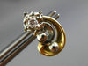 ANTIQUE OLD EURO MINE DIAMOND 14KT 2 TONE GOLD FILIGREE MUSIC EARRINGS #20123