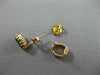 ANTIQUE 14KT YELLOW GOLD 3D HANDCRAFTED LADY CAMEO OVAL STUD EARRINGS #25295