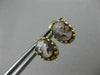 ANTIQUE 14KT YELLOW GOLD 3D HANDCRAFTED LADY CAMEO OVAL STUD EARRINGS #25295