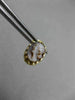 ANTIQUE 14KT YELLOW GOLD 3D HANDCRAFTED LADY CAMEO OVAL STUD EARRINGS #25295