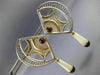 ESTATE DIAMOND AAA PEARL & GARNET 14KT YELLOW GOLD & STAINLESS STEEL 3D EARRINGS