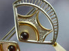 ESTATE DIAMOND AAA PEARL & GARNET 14KT YELLOW GOLD & STAINLESS STEEL 3D EARRINGS