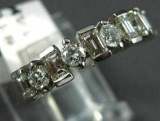 ESTATE .80CT DIAMOND 14KT WHITE GOLD 3D 11 STONE WEDDING ANNIVERSARY RING #10907