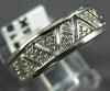 ESTATE .15CT DIAMOND 14KT WHITE GOLD CLASSIC TRIANGULAR ZIG ZAG BAND RING #18766