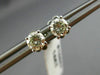ESTATE .78CT ROUND DIAMOND 14KT WHITE GOLD CLASSIC 4 PRONG STUD EARRINGS #15653