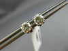 ESTATE .78CT ROUND DIAMOND 14KT WHITE GOLD CLASSIC 4 PRONG STUD EARRINGS #15653