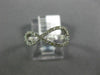 ESTATE .23CT ROUND CUT DIAMOND 14KT WHITE GOLD 3D CLASSIC INFINITY LOVE RING