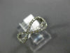 ESTATE .23CT ROUND CUT DIAMOND 14KT WHITE GOLD 3D CLASSIC INFINITY LOVE RING