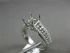 0.55CT DIAMOND 18K WHITE GOLD MULTI ROW SEMI ETERNITY SEMI MOUNT ENGSGEMENT RING