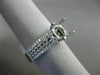 0.55CT DIAMOND 18K WHITE GOLD MULTI ROW SEMI ETERNITY SEMI MOUNT ENGSGEMENT RING