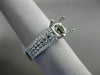 0.55CT DIAMOND 18K WHITE GOLD MULTI ROW SEMI ETERNITY SEMI MOUNT ENGSGEMENT RING