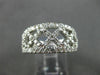 ANTIQUE 1.58CT DIAMOND 14KT WHITE GOLD X LATTICE DESIGN ANNIVERSARY RING #16630