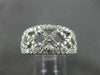 ANTIQUE 1.58CT DIAMOND 14KT WHITE GOLD X LATTICE DESIGN ANNIVERSARY RING #16630