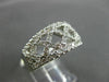 ANTIQUE 1.58CT DIAMOND 14KT WHITE GOLD X LATTICE DESIGN ANNIVERSARY RING #16630