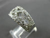 ANTIQUE 1.58CT DIAMOND 14KT WHITE GOLD X LATTICE DESIGN ANNIVERSARY RING #16630