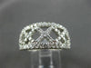 ANTIQUE 1.58CT DIAMOND 14KT WHITE GOLD X LATTICE DESIGN ANNIVERSARY RING #16630