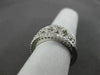 ANTIQUE 1.58CT DIAMOND 14KT WHITE GOLD X LATTICE DESIGN ANNIVERSARY RING #16630