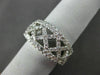 ANTIQUE 1.58CT DIAMOND 14KT WHITE GOLD X LATTICE DESIGN ANNIVERSARY RING #16630